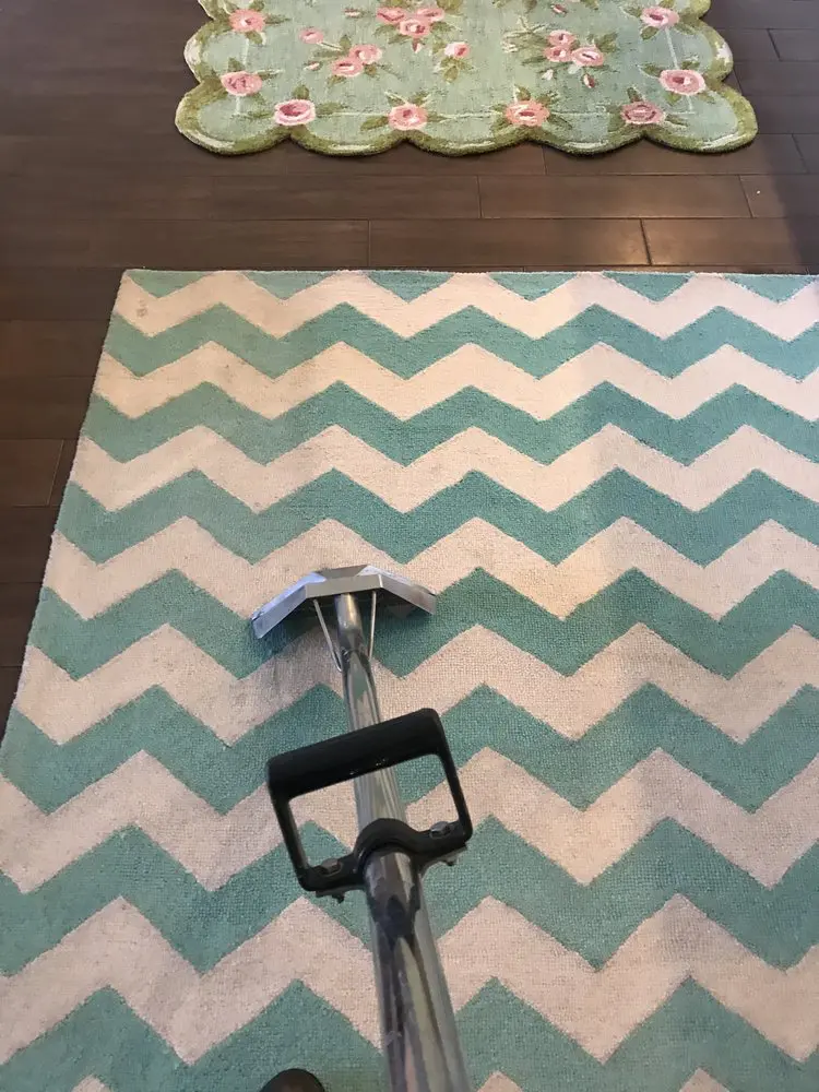 cleaning an area rug