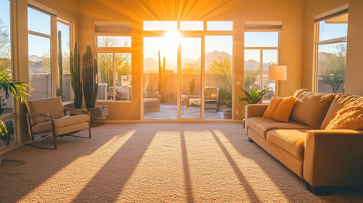 Phoenix Livingroom with Sunset